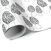 おもしろいモレルきのこ模様ギフト ラッピングペーパー (ロールコーナー)