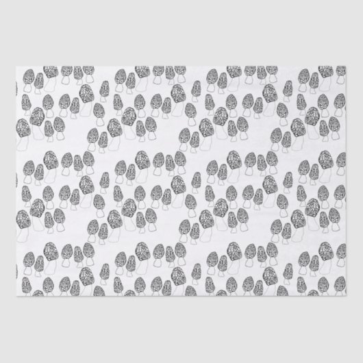 おもしろいモレルきのこ模様ギフト 薄葉紙 (正面)