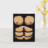 おもしろいモンキーゴリラチェストコスチューム カード (黄色い花)