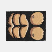 おもしろいモンキーゴリラチェストコスチューム フリースブランケット (正面(横))