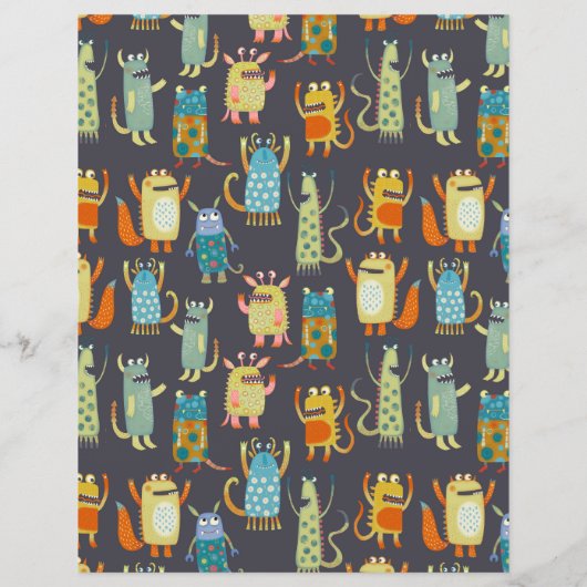 おもしろいモンスターのパターン (裏面)