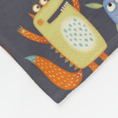 おもしろいモンスターのパターン フリースブランケット (角)