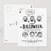 おもしろいモンスターの子供向けハロウィンポストカードデザイン ポストカード (正面/裏面)