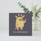 おもしろいモンスターズ誕生日カード アドバイスカード (スタンド正面)