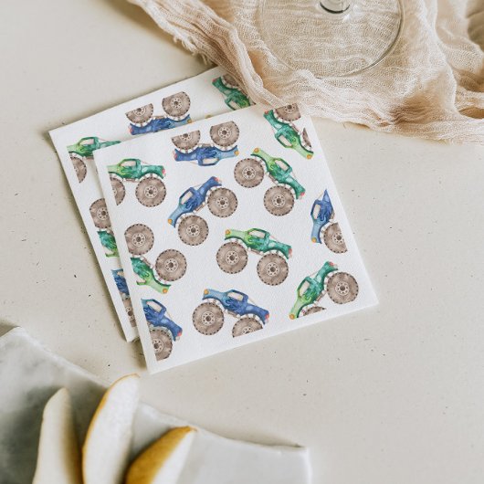 おもしろいモンスタートラック紙カップ スタンダードカクテルナプキン