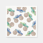 おもしろいモンスタートラック紙カップ スタンダードカクテルナプキン (正面)