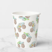 おもしろいモンスタートラック紙カップ 紙コップ (裏面)