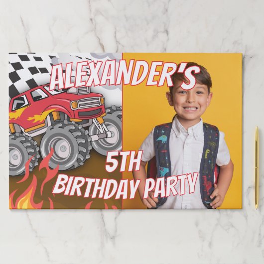 おもしろいモンスタートラック誕生日パーティー終了 ペーパーパッド (インサイチュ)