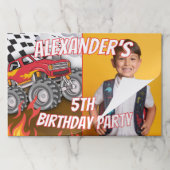 おもしろいモンスタートラック誕生日パーティー終了 ペーパーパッド (折り畳み)