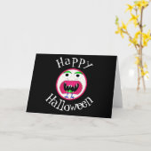おもしろいモンスターハロウィン カード (黄色い花)