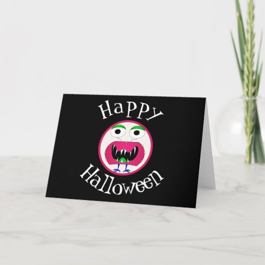 おもしろいモンスターハロウィン カード (正面)