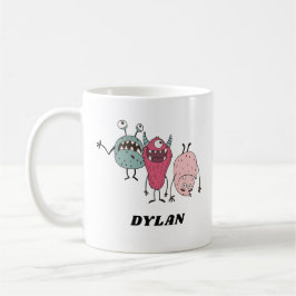 おもしろいモンスターフレンズキュイカラフルパーソナライズされた コーヒーマグカップ