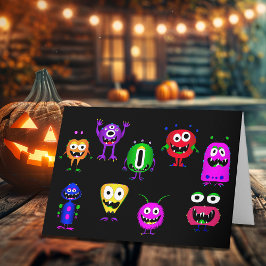 おもしろいモンスター、ハロウィン カード