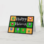 おもしろいモンスター、ハロウィン カード (正面)