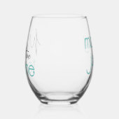 おもしろいモーミージュース母の時間ワイン ステムなしワイングラス (左)