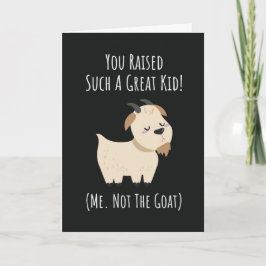 おもしろいヤギのママカード 農場の動物 彼女へ カード