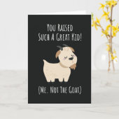 おもしろいヤギのママカード　農場の動物　彼女へ カード (黄色い花)