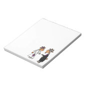 おもしろいヤギの新婦結婚と新郎 ノートパッド (回転)