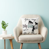 おもしろいヤギ|ヤギ熱狂するレディ南西カッコいい色 クッション (椅子)