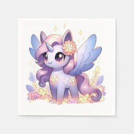 おもしろいユニコーン赤ちゃんシャワー スタンダードカクテルナプキン