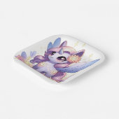 おもしろいユニコーン赤ちゃんシャワー ペーパープレート (傾斜あり)