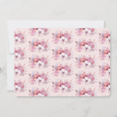 おもしろいユニコーン顔水彩写真パーティー招待状。 招待状 (裏面)