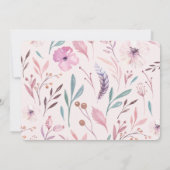 おもしろいユニコーン顔水彩写真パーティー招待状。 招待状 (裏面)