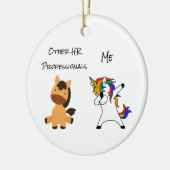 おもしろいユニコーンHR人事プロフェッショナル セラミックオーナメント (左)