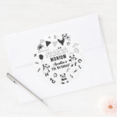 おもしろいユニセックスパンダモニウム子供の誕生日パーティー ラウンドシール (封筒)