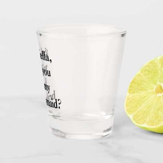 おもしろいユニークかわいい花嫁のプロポーズパーソナライズされた ショットグラス (右)