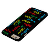 おもしろいユニークの名前を黒で繰り返パーソナライズされたし、 Case-Mate iPhoneケース (底面)