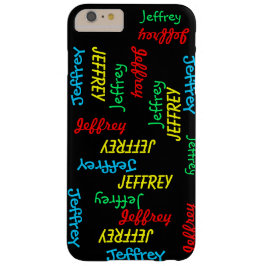 おもしろいユニークの名前を黒で繰り返パーソナライズされたし、 iPhone 16 PLUSケース
