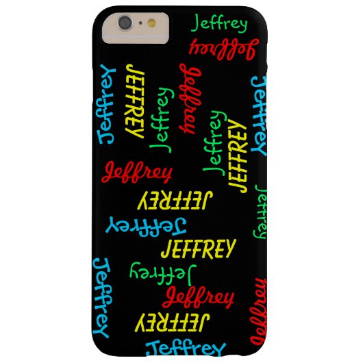 おもしろいユニークの名前を黒で繰り返パーソナライズされたし、 Case-Mate iPhoneケース (裏面)