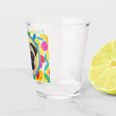 おもしろいユニークの犬の子犬のカスタム写真 ショットグラス (右)