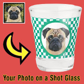 おもしろいユニークの犬の子犬のカスタム写真 ショットグラス