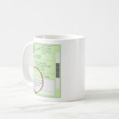 おもしろいユニークカスタムUKティーラバー処方箋カップ コーヒーマグカップ (正面左)