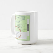 おもしろいユニークカスタムUK TEA lovers処方箋MAG コーヒーマグカップ (正面左)