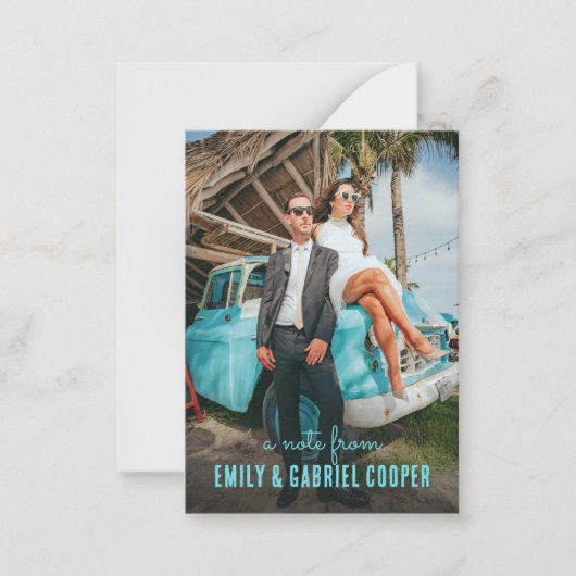 おもしろいユニークキチ夫婦の写真 ノートカード (正面)