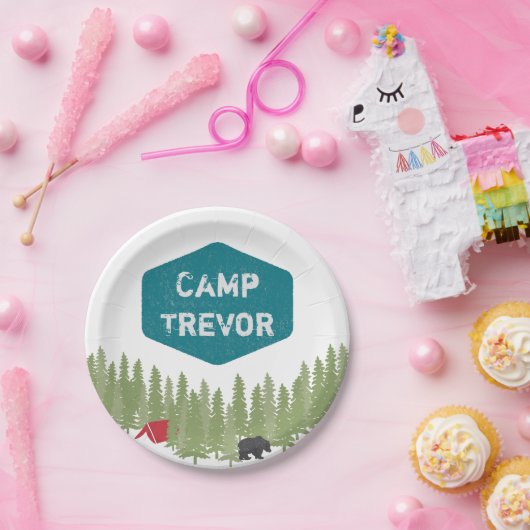 おもしろいユニークキャパーソナライズされたンプネーム誕生日パーティー ペーパープレート (パーティー)