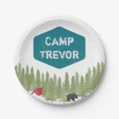 おもしろいユニークキャパーソナライズされたンプネーム誕生日パーティー ペーパープレート (正面)