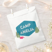 おもしろいユニークキャパーソナライズされたンプバースデーパーティーピンク フェイバーバッグ (クリップ留めされた状態)