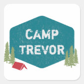 おもしろいユニークキャパーソナライズされたンプバースデーパーティー スクエアシール (正面)