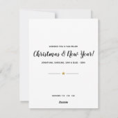 おもしろいユニーククリスマスファミリートリビアフォトコラージュ シーズンカード (裏面)