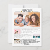 おもしろいユニーククリスマスファミリートリビアフォトコラージュ シーズンカード (正面)