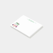 おもしろいユニークゴルフガルカートモノグラム名 ポストイット (アングル)