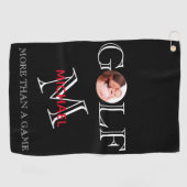 おもしろいユニークフォトモノグラムと名前ゴルフタオル ゴルフタオル (横)