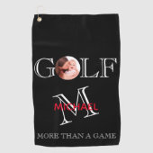 おもしろいユニークフォトモノグラムと名前ゴルフタオル ゴルフタオル (正面)