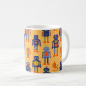 おもしろいユニークロボット。 コーヒーマグカップ (正面右)