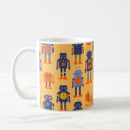 おもしろいユニークロボット。 コーヒーマグカップ (左)