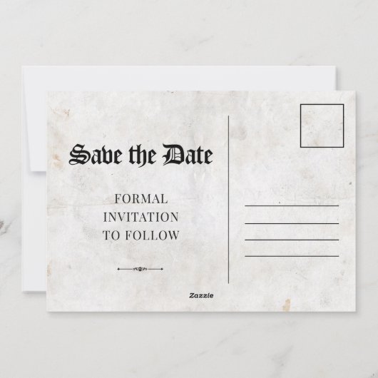 おもしろいユニーク写真Save the Date 結婚's Newspaper シーズンカード (裏面)